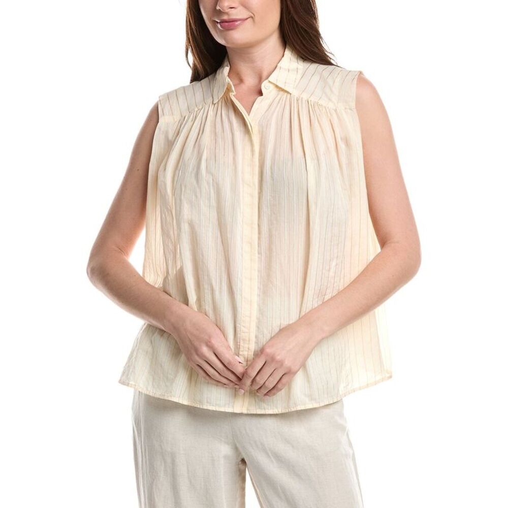 Peserico Womens  Striped Top, Brown